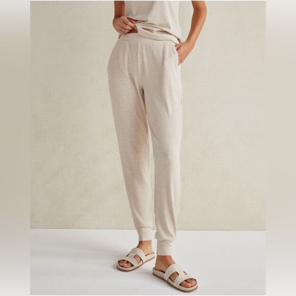 Haven Well Within Wide Rib Modal Jogger Color Granite Heather Size S - Picture 1 of 8